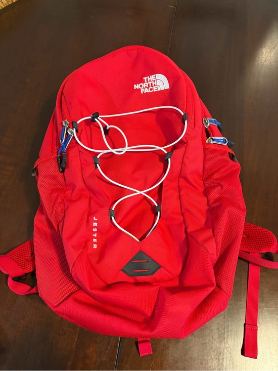 The North Face Handbags - The North Face Jester Backpack - Red with White Bungee